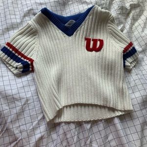 Wilson sweatered material cropped top